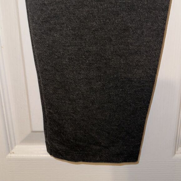 LOFT XL Charcoal Gray Ponte Knit Tuxedo Stripe Pull-On High Waist Pants - Picture 7 of 13